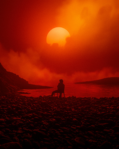 Sunset Solitude 3d cinema cinematic city dark digital art film