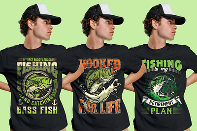 Custom vintage Fishing T-Shirt Design graphic design vintage