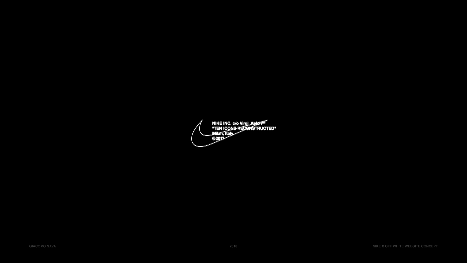 Nike x Off White - Website concept animation graphic design motion graphics nike off white ui ux webdesign