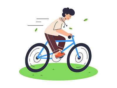 Riding Bicycle🚴 cycle illustration cycling illustration design design exploration graphic design illustration riding illustration