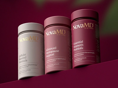 NovaMD Supplements Packaging luxury luxury design luxury packaging packaging packaging design premium premium design premium packaging probiotics probiotics packaging supplements supplements packaging vitamins vitamins packaging