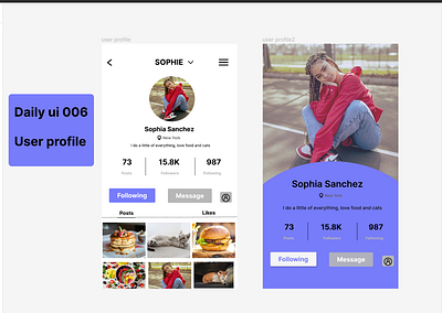 Daily ui 006 dailyui design ui ui challenge userprofile vector