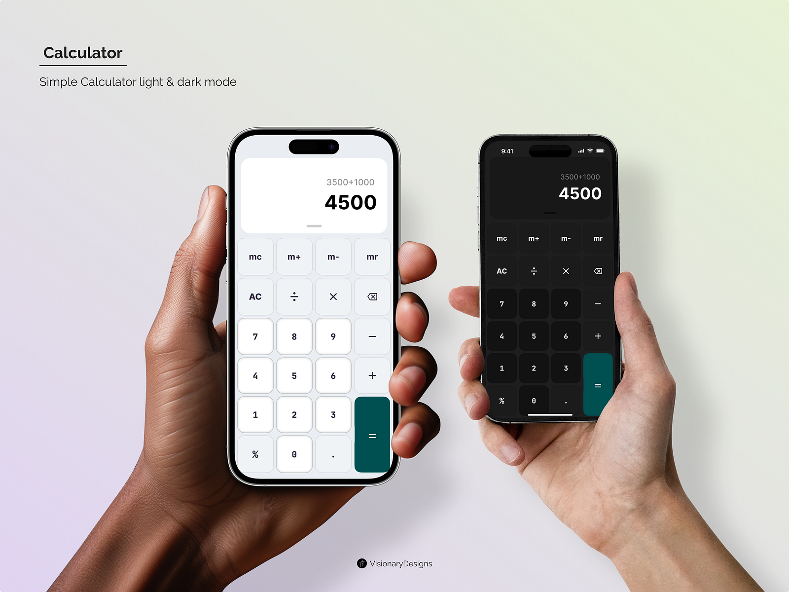 Calculator Application by Visionary Designs on Dribbble