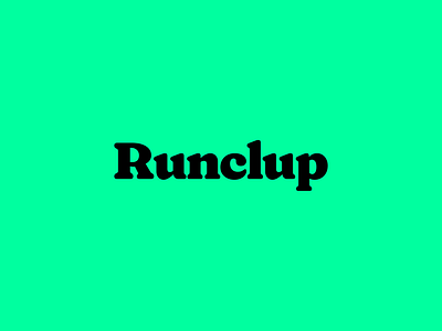 Runclup logo branding graphic design logo typography