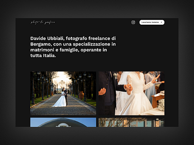 Davide Ubbiali website figma framer minimal photographer portfolio ui ux visual design