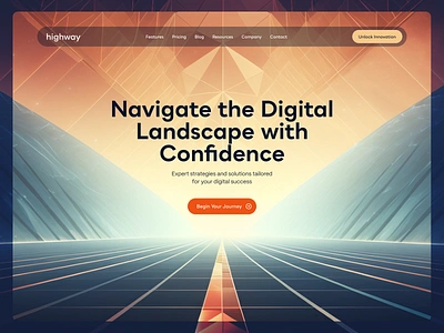 Digital highway digital digital consultancy futuristic hero section landing page retro ui uithursday uxui web design