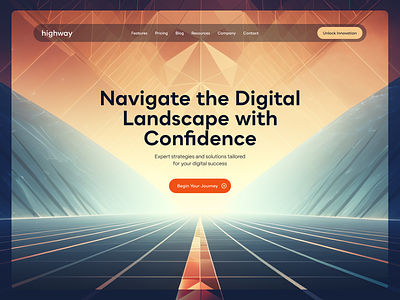 Digital highway digital digital consultancy futuristic hero section landing page retro ui uithursday uxui web design