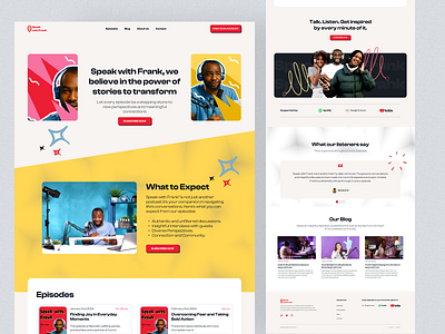 Podcast Landing Page landing page podcast productdesign ui uiux web