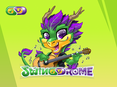 Dragon Mascot for SwingDrome character design dragon dragon mascot music mascot