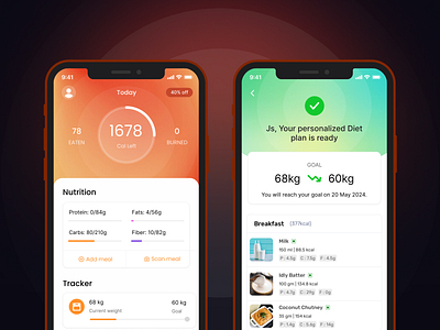 FitMinder app design design graphic design health ui ux