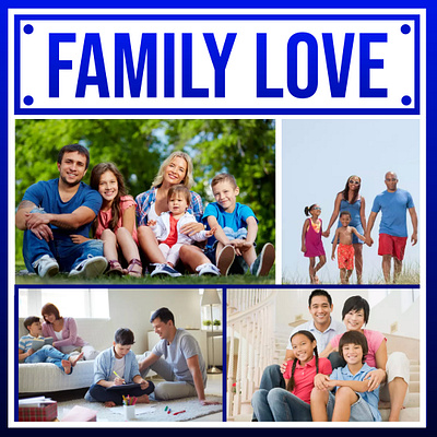 Family Collage Template blue canva collage design editable family family collage family love graphic design love template templates