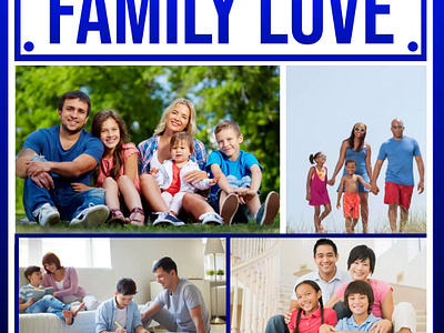 Family Collage Template blue canva collage design editable family family collage family love graphic design love template templates