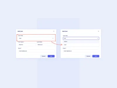 Add user product ui ux