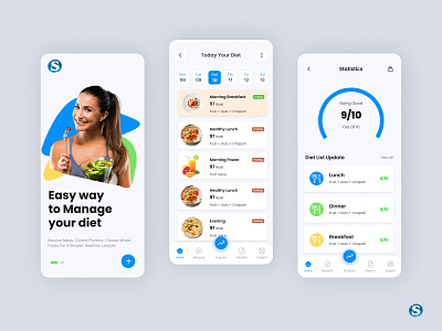 Diet planning app | Calories tracker app | Nutrition app branding design graphic design illustration logo mobile design mobileapp ui web design