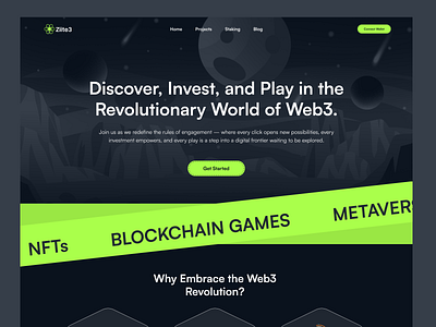 Web3 landing Page animation blockchain graphic design presentation productdesign ui web3