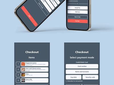DailyUI2 - food app checkout checkout dailyui design food order payment paymentinterface paymentmode ui ux