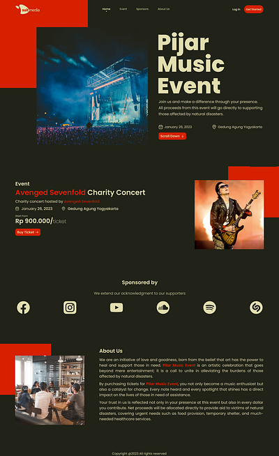 Pijar Music Event || SuitMedia Intership Challenge dashboard design pijar music event ui uiux userinterface ux web design website