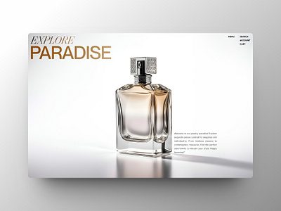 Perfume Website Landing branding ecommerce fashion perfume ui uiux ux web webdesign website