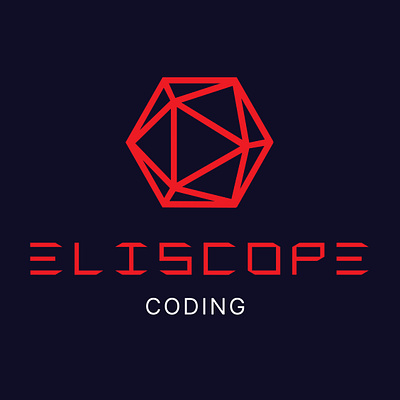 Eliscope coding branding card coding elis game graphic design illustration logo red tech web wild
