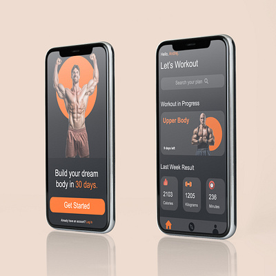 Fitness Mobile App Design ui