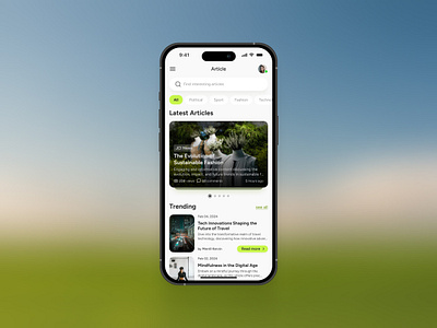 Daily UI #16 - Article Mobile Page Design graphic design ui
