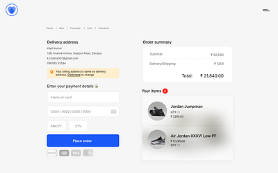 Checkout page checkout creative design credit card design form ui uxui website