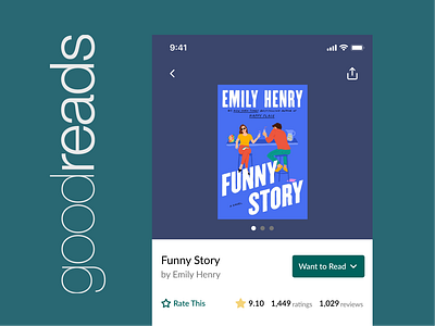 Goodreads Redesign Series - Book Detail 5 star app design book book app browse comments detail page goodreads graphic design hierarchy ios mobile mobile design rating redesign reviews tags ui