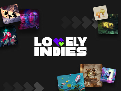 Lovely Indies Brand branding design font games gaming indies logo typography