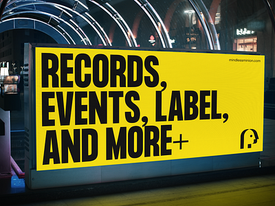 AMM Branding brand branding clean design electronic music events head identity label logo mindless minion music record store records vinyl yellow