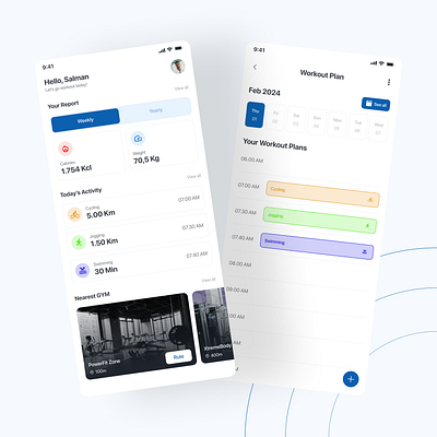 Fitness Mobile App figma fitness mobile app ui uiux user interface