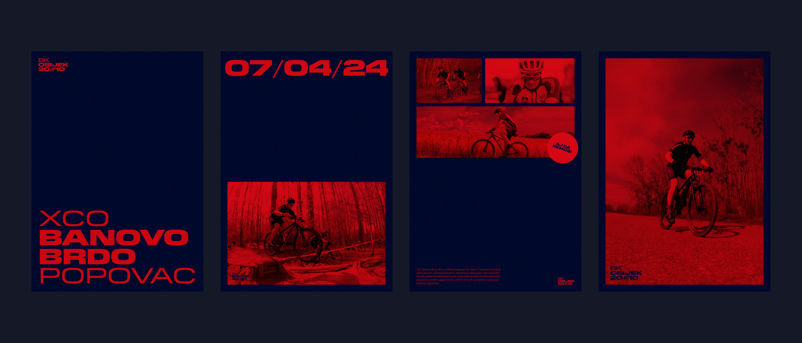 BKOS.Banovo Brdo blue clean concept cycling extended mountain biking poster red typography