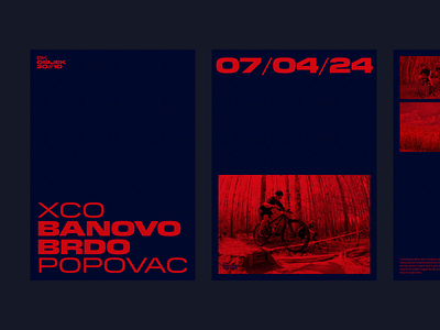 BKOS.Banovo Brdo blue clean concept cycling extended mountain biking poster red typography