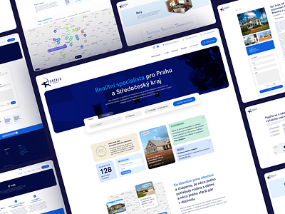 Webdesign for Real Estate Agency agency blue branding building construction design estate light minimalism real real estate agecy ui ux web webdesign website