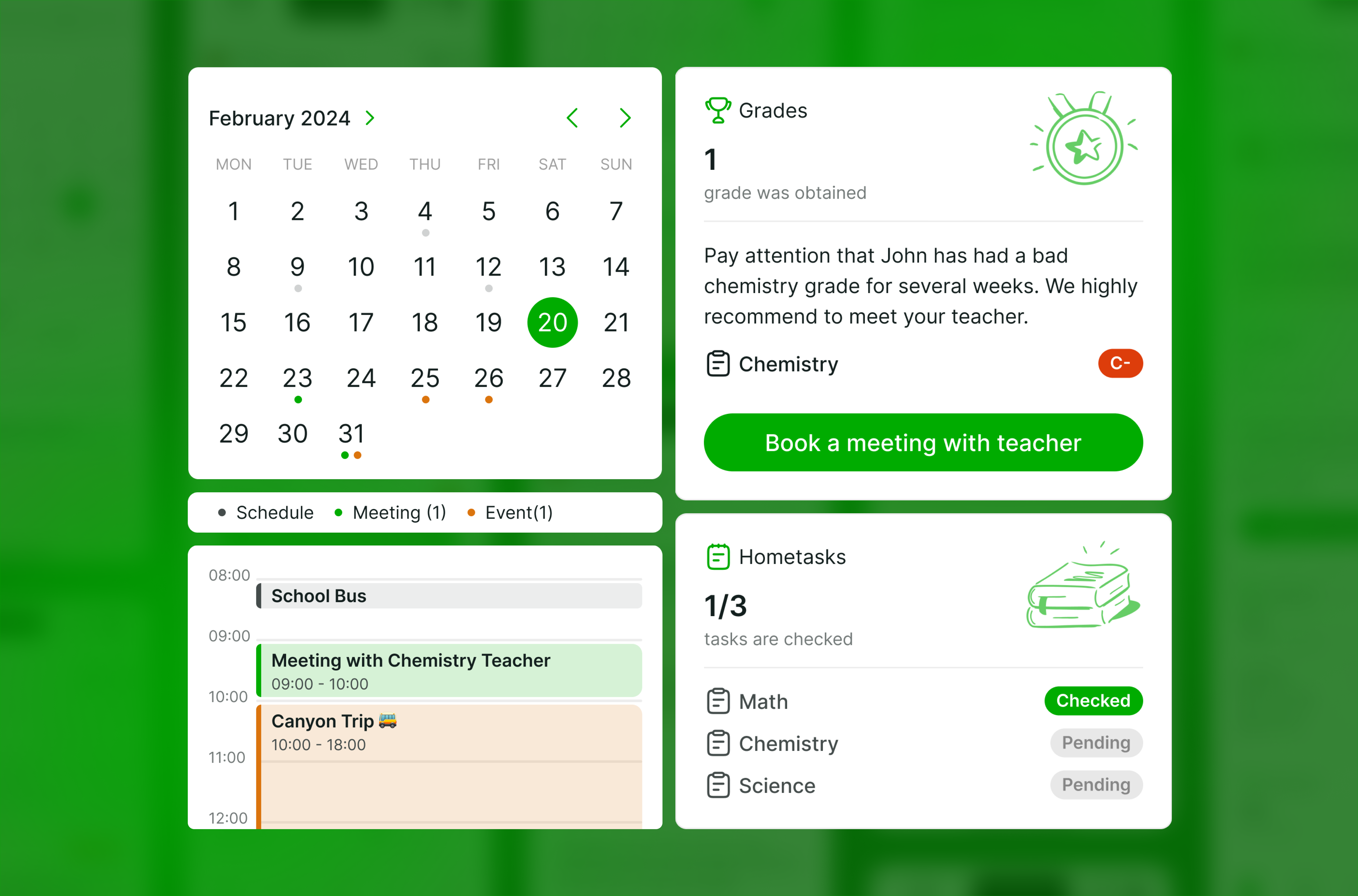 CHT: Empowering Parents, Connecting Schools app dashboard design figma typography ui ux