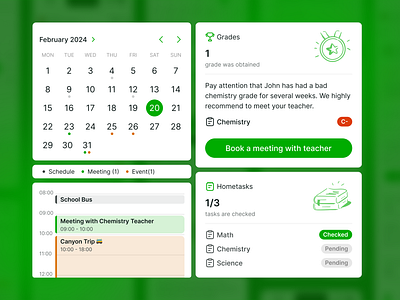 CHT: Empowering Parents, Connecting Schools app dashboard design figma typography ui ux