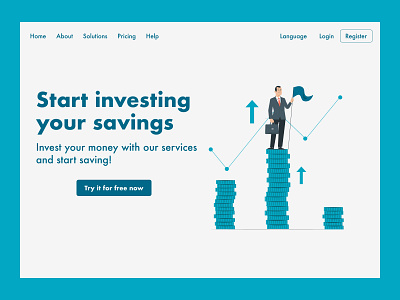 #DailyUI3 - Investment landing page dailyui dailyui3 investing landing page landingpage savings ui ux web website