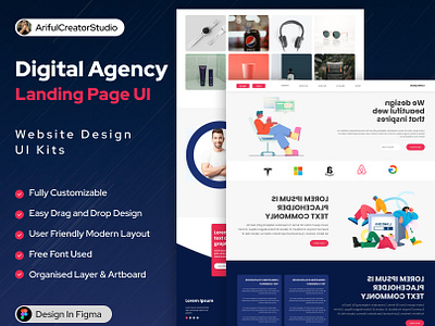 Business Consulting Landing Page UI Design I Website UI ariful creator studio arifulcreatorstudio brand brand identity branding business consulting business website business website ui design figma graphic design landing page landing page ui ui ui design ui kit ux website kit ui design website ui website ui design