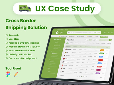 Case Study - Cross Border Shipping App and Website Solution app app case study case study casestudy clean cross border shipping delivery full project landing page logistics product design redesign ship shipping style guideline template tracking ux case stury web design website