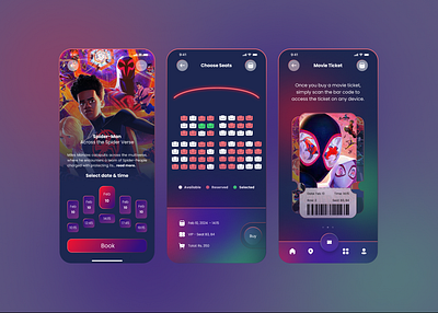 Movie Ticket Booking app b2c booking movie ticket ui ux