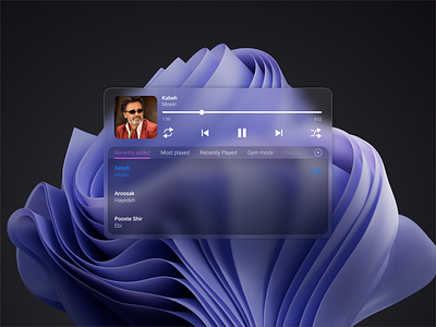 Daily UI - Day9 (Music player) dailyui ui uiconcept userinterface