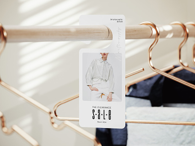 Advertising Hanging Tag for Clothing Store Mockup PSD shopping