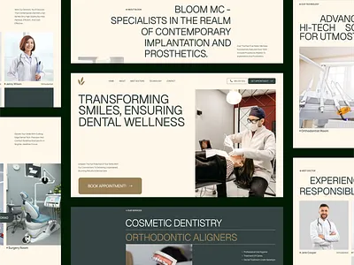 Bloom Dental - Premium Website Design branding clinic dental dental designer dental specialist dental surgeon dentist design graphic design logo orthodontics premium ui uiux user experience design userinterface ux webdesign website website designer