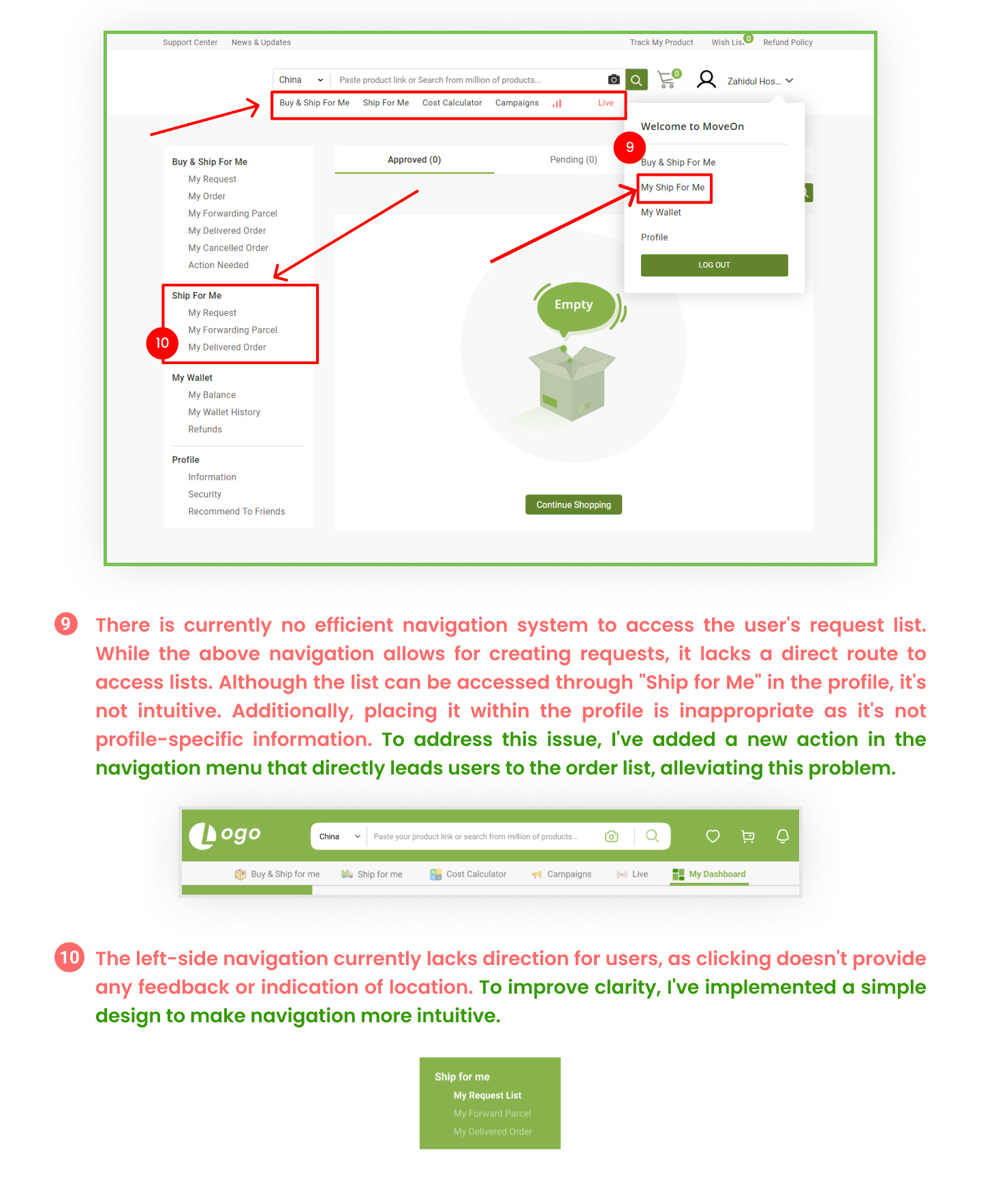 Case Study - Cross Border Shipping App and Website Solution by Zahidul ...