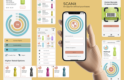 SCANit app branding design graphic design logo sustainability tech typography ui ux