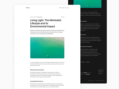 Blog post/Article page UI - Starter article blog blog post dark ui medium minimal blog ui