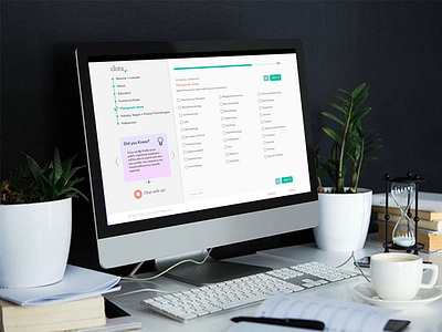 Clora data design healthcare onboarding tech ui ux