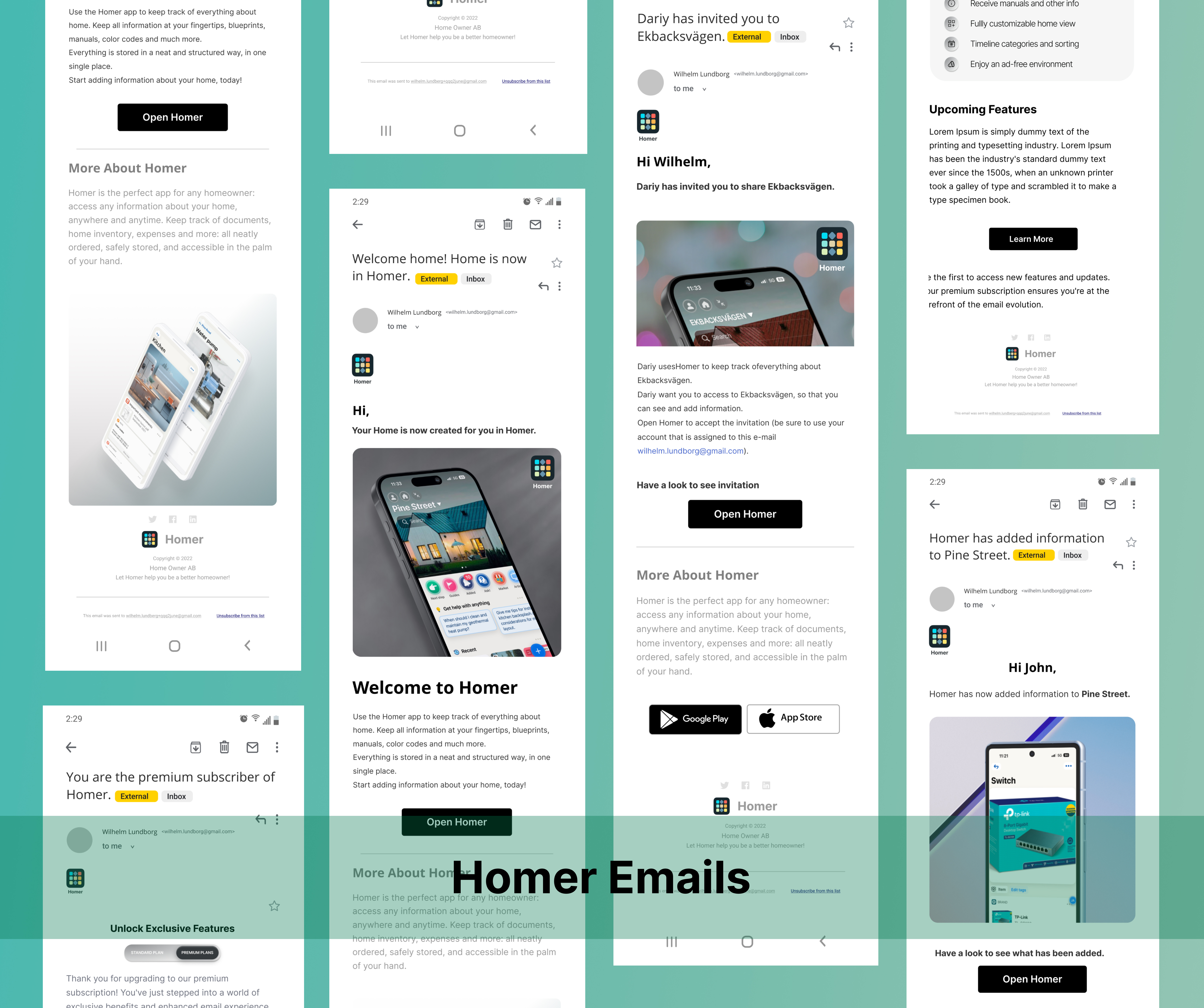 "Homer" External Emails Redesign communicationredesign ctadesign designinnovation digitalcommunication email emailredesign enhanceduserexperience interactiveemails mobileoptimization streamlinedcommunication visualappeal