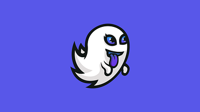 Jessica Blevins Logo branding cute gaming logo ghost ghost logo graphic design logo mascot mascot logo purple
