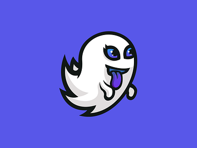 Jessica Blevins Logo branding cute gaming logo ghost ghost logo graphic design logo mascot mascot logo purple