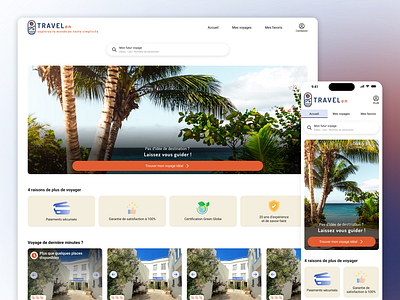 Webdesign - TravelOn design travel ui ux web webdesign